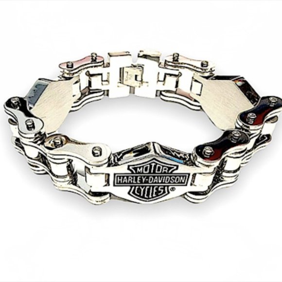 Harley Davidson Stainless Steel Bracelet Biker Shield Motorcycle Customi… - Picture 7 of 15